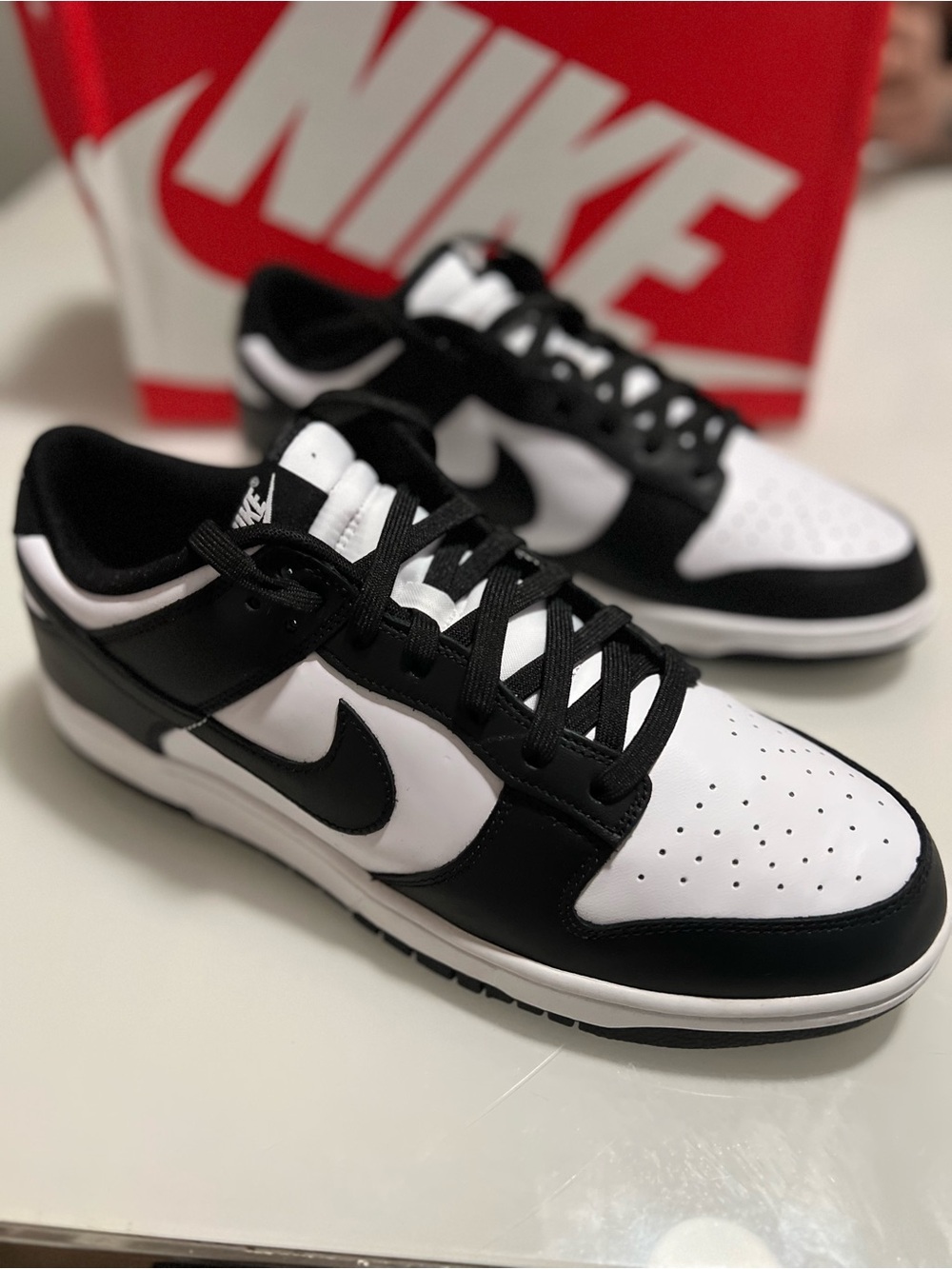 Nike Dunk Low Retro Men’s Black and White Low-Top Sneakers with Swoosh